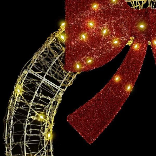 vidaXL Corona con 80 LED Bianco caldo 92 x 9,5 x 92 cm Acrilico