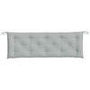 vidaXL Cuscini Panca Giardino 2pz Grigio Chiaro M&eacute;lange 150x50x7 cm