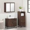 vidaXL Set Mobili da Bagno 3 pz Rovere Marrone in Legno Multistrato