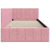 vidaXL Cornice del letto ad angolo Rosa 90 cm x 200 cm Velluto
