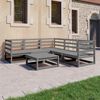 vidaXL Set Divani da Giardino 6 pz Grigi in Legno Massello di Pino