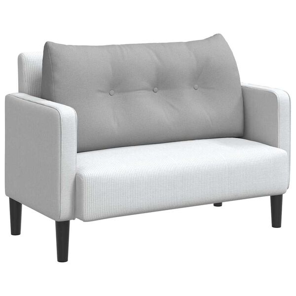 vidaXL Cuscino per Schiena Grigio Nuvola 100 x 24 x 50 cm Tessuto