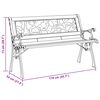vidaXL Panchina da giardino con cuscino Marrone 116 x 54 x 73 cm legno