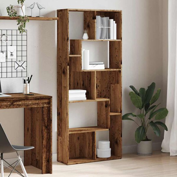 vidaXL Libreria Legno Antico 67x24x161 cm in Truciolato