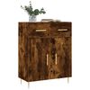 vidaXL Credenza Rovere Fumo 69,5x34x90 cm in Legno Multistrato