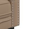 vidaXL Set Divani Chesterfield 2pz Cappuccino in Similpelle