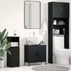 vidaXL Armadio per Lavabo da Bagno Rovere Nero 60 x 30 x 60 cm