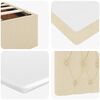 vidaXL Struttura Letto Pouf con Materassi Crema 180x200 cm in Tessuto