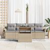 vidaXL Set Divano da Giardino con cuscino 5 pcs Beige polyrattan