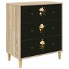 vidaXL Cassettiera BREMEN Stampa di Magnolia 66 x 36,5 x 75 cm Sonoma