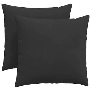 vidaXL Cuscini da Divano 2 pcs Nero 45 x 45 cm Tessuto