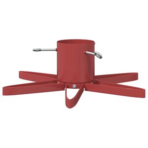 vidaXL Supporto per Albero di Natale Rosso 50 x 50 x 15,5 cm Acciaio