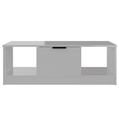 vidaXL Tavolino da Salotto Bianco Lucido 102x50x36cm Legno Multistrato