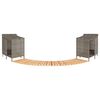 vidaXL Bordo per Spa Grigio in Polyrattan e Legno Massello di Acacia
