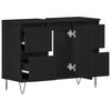 vidaXL Armadio per Lavabo da Bagno Rovere Nero 80 x 33 x 60 cm