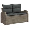vidaXL Set Divano da Giardino con cuscino 8 pcs Grigio Poly Rattan