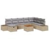 vidaXL Set Divano da Giardino 9 pz Beige polyrattan