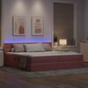 vidaXL Letto con contenitore e LED con led Rosa 200 x 200 cm Velluto