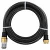 vidaXL Tubo di Aspirazione con Connettori in Ottone 5 m 25 mm Nero