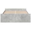 vidaXL Giroletto Cassetti Grigio Cemento 120x200 cm Legno Multistrato