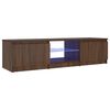 vidaXL Mobile Porta TV con Luci LED rovere marrone 140x40x36 cm