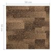 vidaXL Moquette per pavimenti 20 pcs Marrone 50 x 50 cm PP