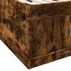 vidaXL Divano Letto con Cassetti senza Materasso Rovere Fumo 90x200 cm