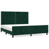 vidaXL Giroletto senza Materasso Verde Scuro 200x200 cm in Velluto