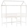 vidaXL Tetto Letto Bambini Bianco 217x95,5x159 cm Legno Massello Pino