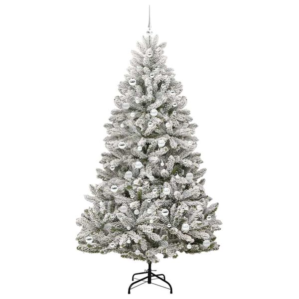 vidaXL Albero di Natale artificiale con 300 LED Verde e Bianco 210 cm