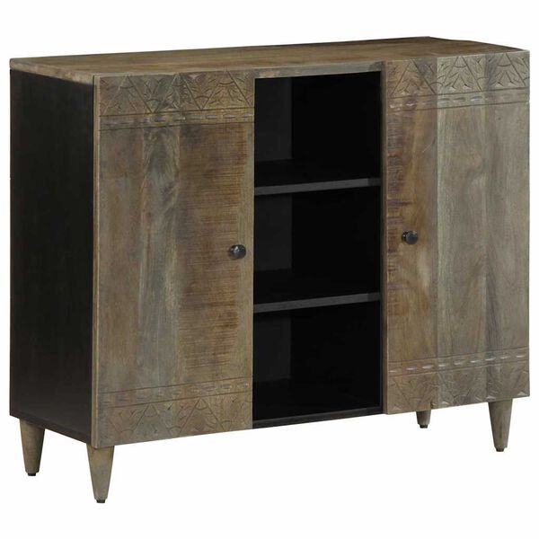 vidaXL Credenza 90x33x75 cm in Legno Massello di Mango