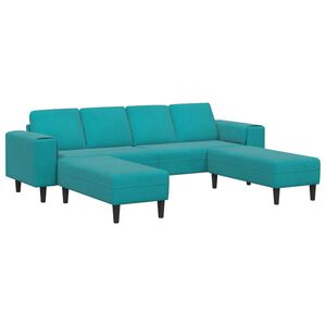 vidaXL Divano per Soggiorno 3 pz Turchese