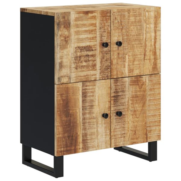 vidaXL Credenza con 4 Ante 60x33x75 cm in Legno Massello di Mango
