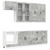 vidaXL Unit&agrave; Cucina LUCCA 8 pz Grigio Cemento Legno ingegnerizzato