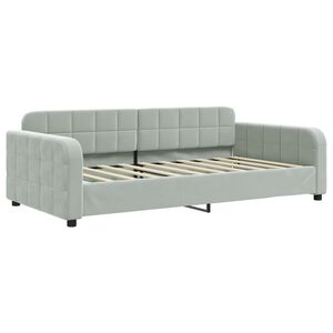 vidaXL Letto da Giorno Grigio Chiaro 100x190 cm in Velluto