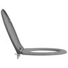 vidaXL Sedile del WC Grigio 44,8 x 37,3 x 4,2 cm Duroplast
