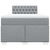 vidaXL Giroletto a Molle con Materasso Grigio Chiaro 120x190cm Tessuto