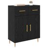 vidaXL Credenza Rovere Nero 69,5 x 34 x 90 cm Legno multistrato