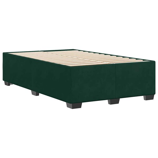 vidaXL Giroletto senza Materasso Verde Scuro 120x190 cm Velluto