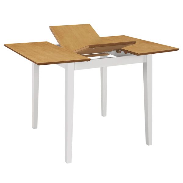 vidaXL Tavolo da Pranzo Estensibile Bianco (80-120)x80x74 cm in MDF