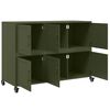 vidaXL Credenza Verde Oliva 100,5x39x72 cm in Acciaio