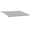 vidaXL Tenda da Sole Retrattile Manuale Antracite e Bianco 500x350 cm