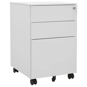 vidaXL Schedario Mobile Grigio Chiaro 39x45x60 cm in Acciaio