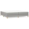 vidaXL Struttura Letto a Rete a Molle Grigio Chiaro 200x200 cm Tessuto