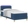 vidaXL Letto a Sorgente LED con strisce LED Blu 90 x 190 cm Tessuto