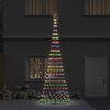vidaXL Albero di Natale LED con 455 LED Multicolore 184.5 cm Metallo
