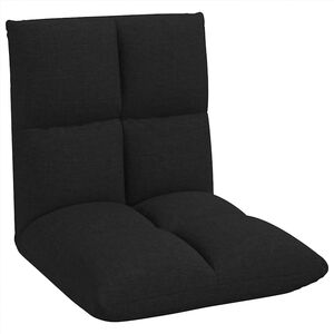 vidaXL Sedia da Pavimento Nero 50 x 61 x 57 cm Tessuto
