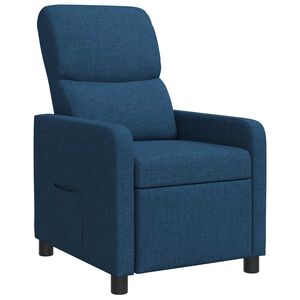 vidaXL Poltrona reclinabile Blu Tessuto