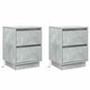 vidaXL Armadio da Notte 2 pz Grigio cemento 39 x 34,5 x 50 cm