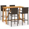 vidaXL Set Bar da Giardino 5 pz Marrone